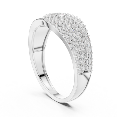 Lysavienne Pavé Cascade Round Diamond Ring