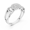 Lysavienne Pavé Cascade Round Diamond Ring