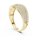 Lysavienne Pavé Cascade Round Diamond Ring