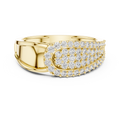 Lysavienne Pavé Cascade Round Diamond Ring
