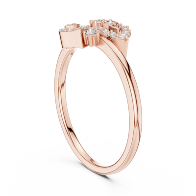 Valerienne Twin Bloom  Diamond Ring