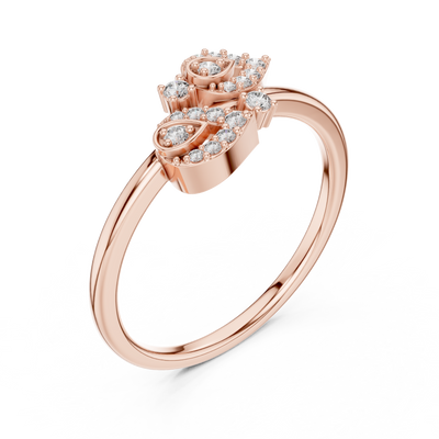 Valerienne Twin Bloom  Diamond Ring