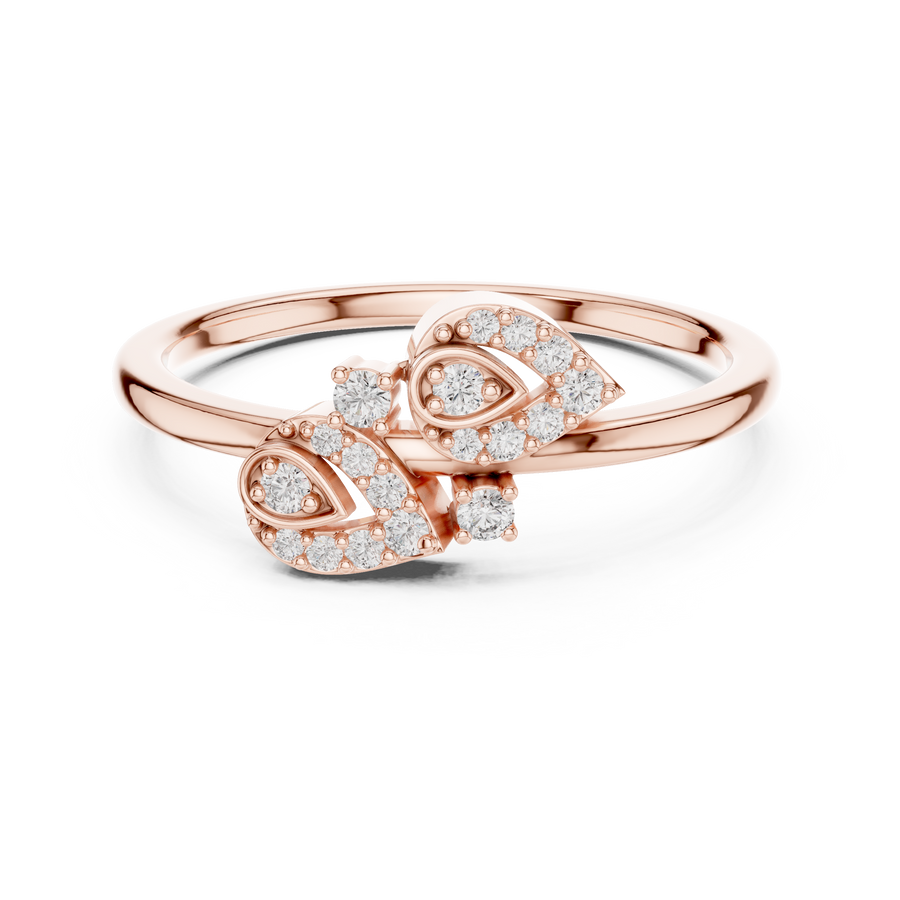 Valerienne Twin Bloom  Diamond Ring