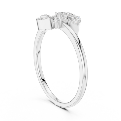 Valerienne Twin Bloom  Diamond Ring