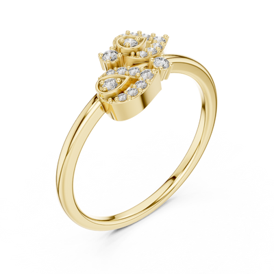Valerienne Twin Bloom  Diamond Ring