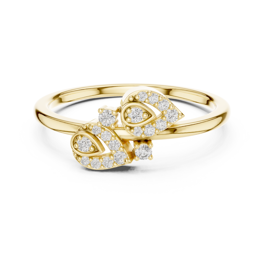 Valerienne Twin Bloom  Diamond Ring