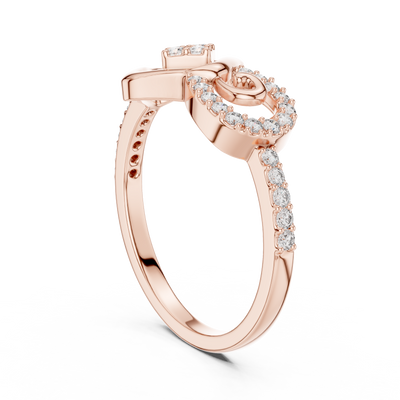 Celestrienne Square Halo  Diamond Ring