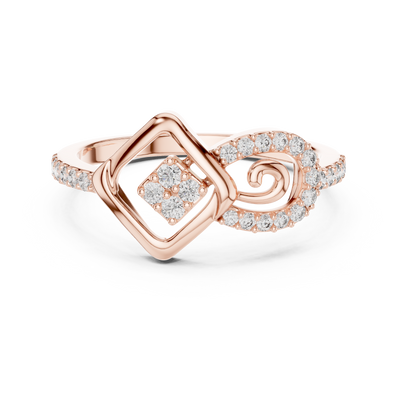 Celestrienne Square Halo  Diamond Ring