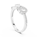 Celestrienne Square Halo  Diamond Ring