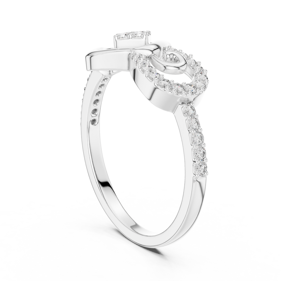 Celestrienne Square Halo  Diamond Ring