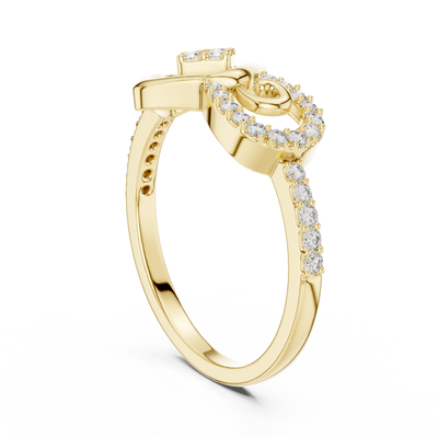 Celestrienne Square Halo  Diamond Ring