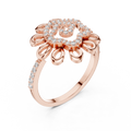 Rosavienne Floral Halo Diamond Ring