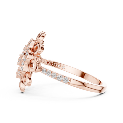 Rosavienne Floral Halo Diamond Ring