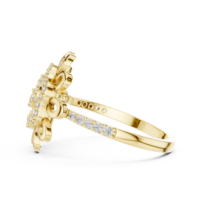 Rosavienne Floral Halo Diamond Ring