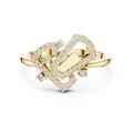 Virelliane Geometric Halo Diamond Ring