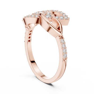 Aurelliane Interwoven Pavé  Diamond Ring