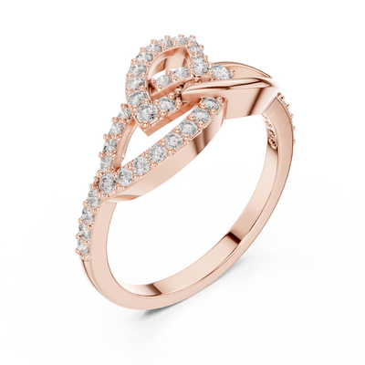 Aurelliane Interwoven Pavé  Diamond Ring