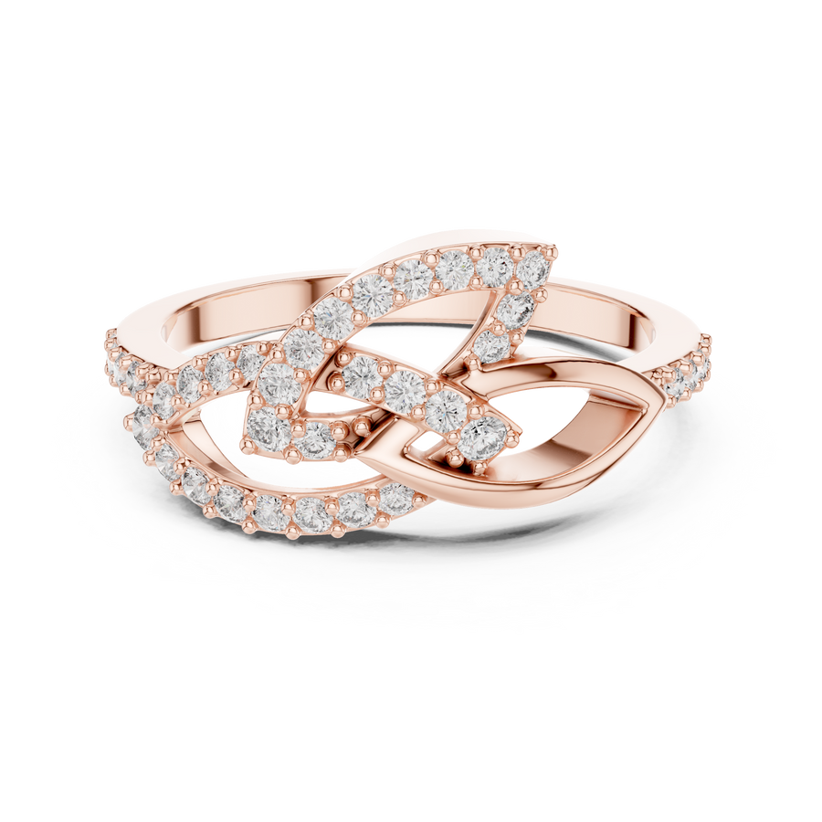 Aurelliane Interwoven Pavé  Diamond Ring