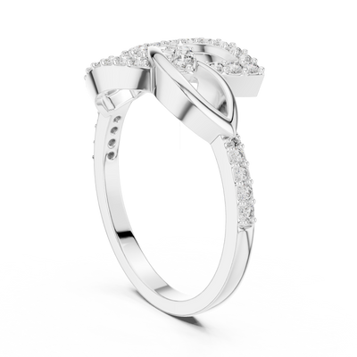 Aurelliane Interwoven Pavé  Diamond Ring