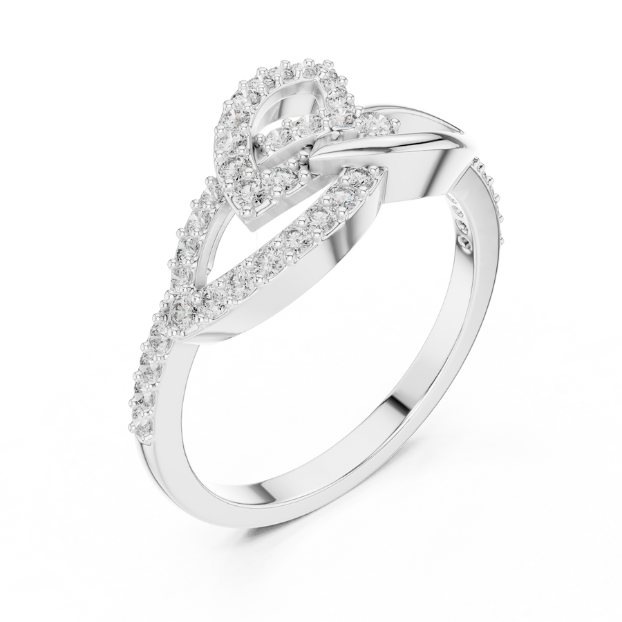 Aurelliane Interwoven Pavé  Diamond Ring