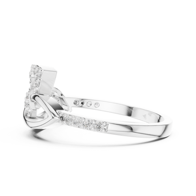 Aurelliane Interwoven Pavé  Diamond Ring