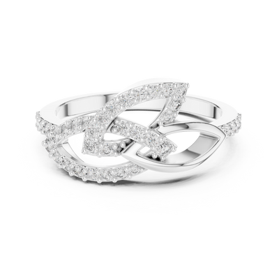 Aurelliane Interwoven Pavé  Diamond Ring
