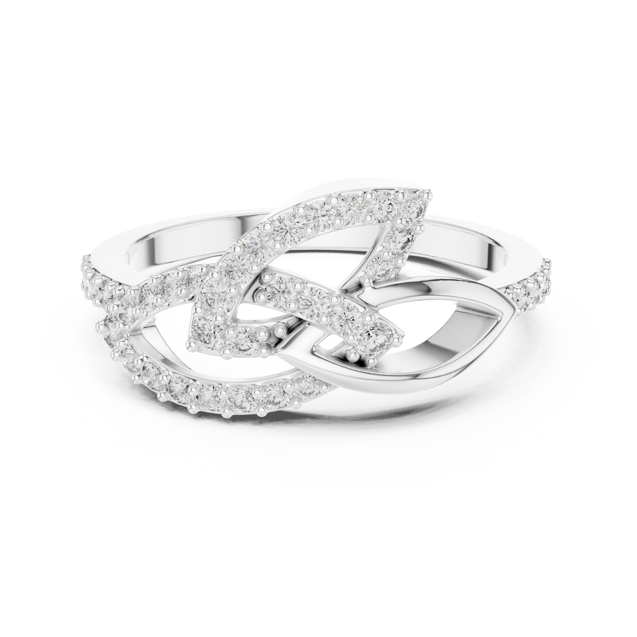 Aurelliane Interwoven Pavé  Diamond Ring