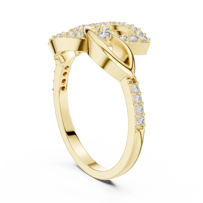 Aurelliane Interwoven Pavé  Diamond Ring