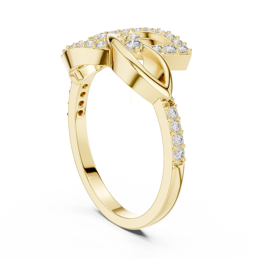 Aurelliane Interwoven Pavé  Diamond Ring