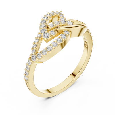 Aurelliane Interwoven Pavé  Diamond Ring