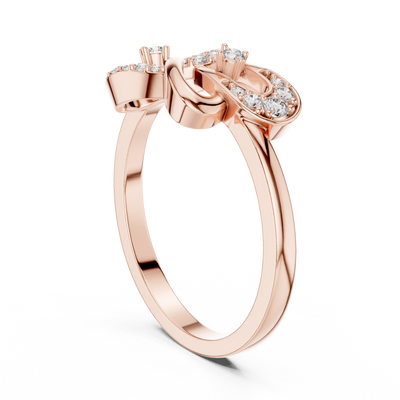 Elowyn Intertwined Round  Diamond Ring