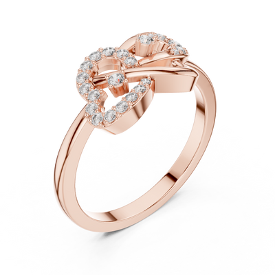 Elowyn Intertwined Round  Diamond Ring