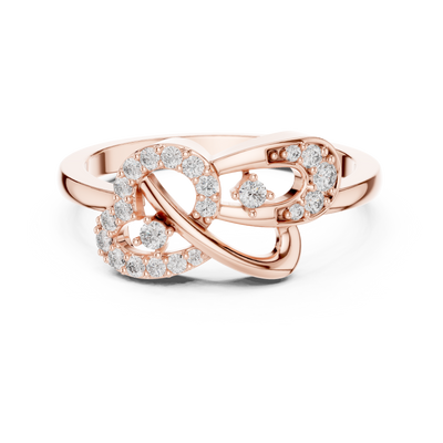 Elowyn Intertwined Round  Diamond Ring