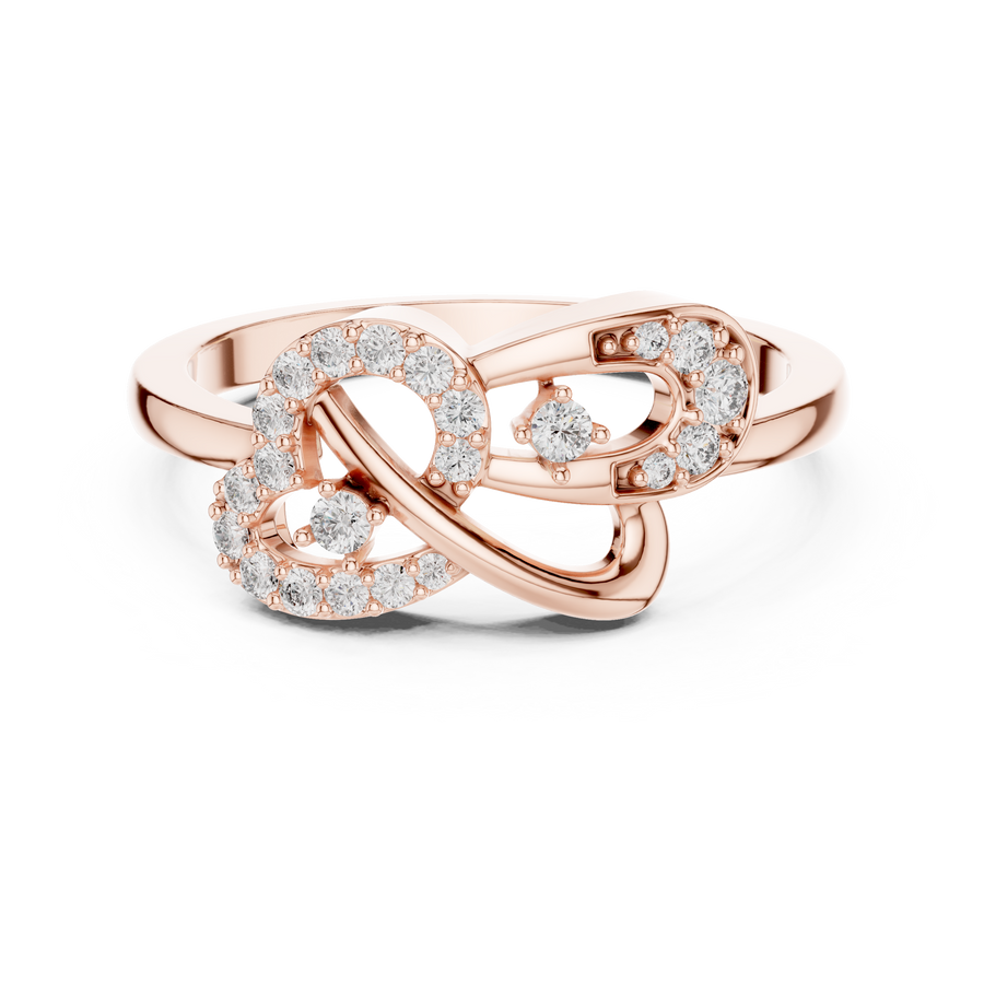 Elowyn Intertwined Round  Diamond Ring
