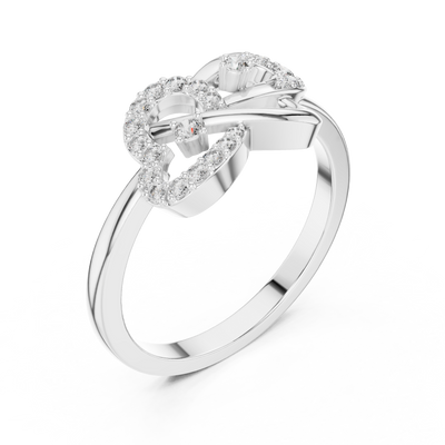 Elowyn Intertwined Round  Diamond Ring