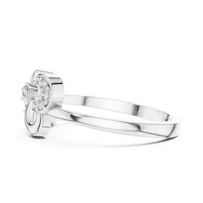 Elowyn Intertwined Round  Diamond Ring