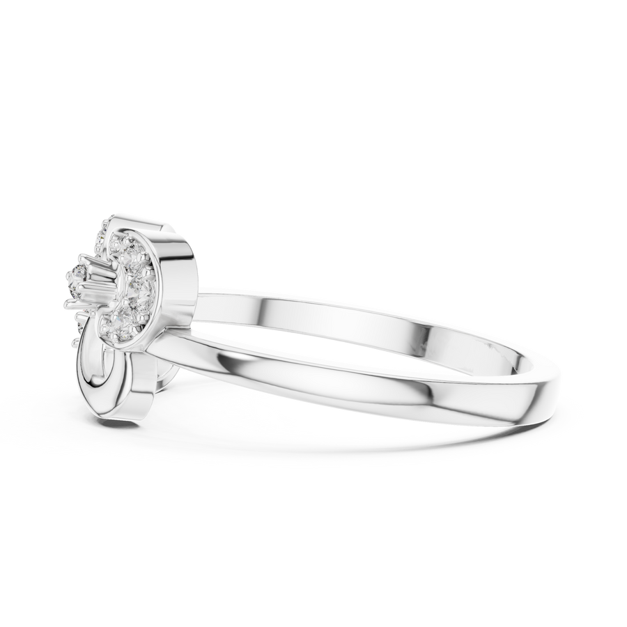 Elowyn Intertwined Round  Diamond Ring