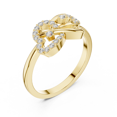 Elowyn Intertwined Round  Diamond Ring