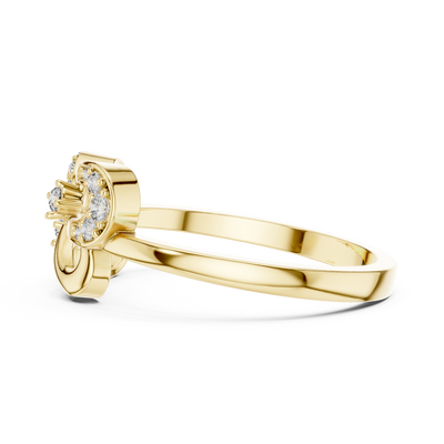 Elowyn Intertwined Round  Diamond Ring