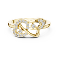 Elowyn Intertwined Round  Diamond Ring