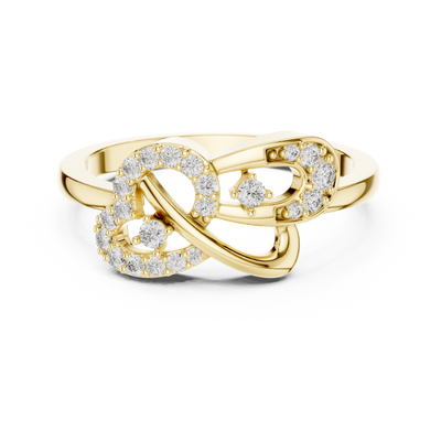 Elowyn Intertwined Round  Diamond Ring