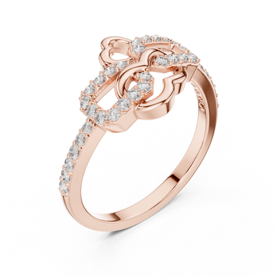 Elowen Interlace Round  Diamond Ring