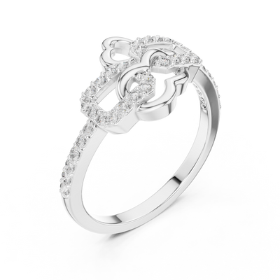 Elowen Interlace Round  Diamond Ring