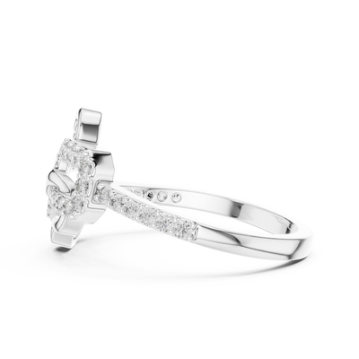 Elowen Interlace Round  Diamond Ring