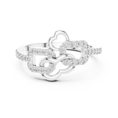 Elowen Interlace Round  Diamond Ring