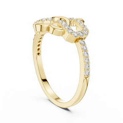 Elowen Interlace Round  Diamond Ring