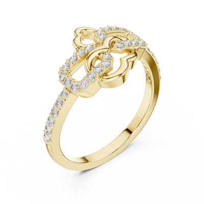 Elowen Interlace Round  Diamond Ring