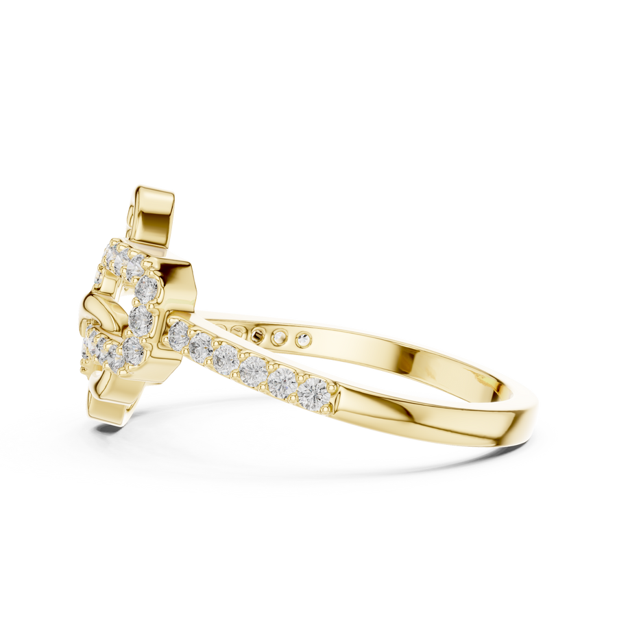Elowen Interlace Round  Diamond Ring