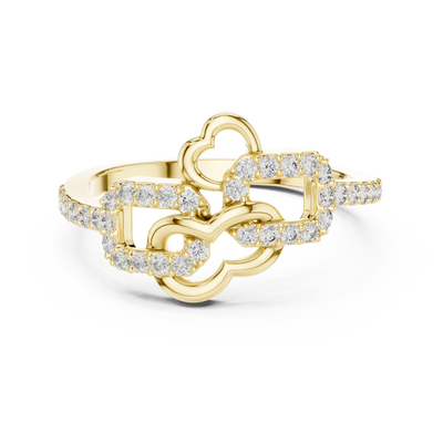 Elowen Interlace Round  Diamond Ring