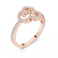 Elara Cloverheart Round  Diamond Ring
